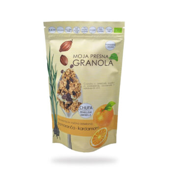 drobTinka Ekološka presna granola z okusom pomaranče in kardamoma
