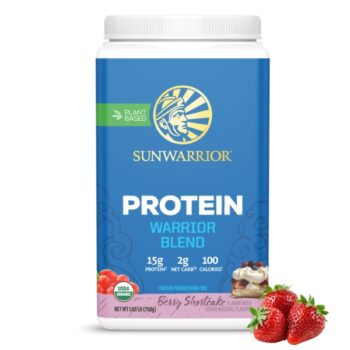 Sunwarrior Warrior Blend rastlinski proteini - Jagodni biskvit, 750 g