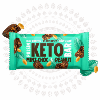 Pulsin Keto proteinska tablica z meto, čokolado in arašidi, 50 g