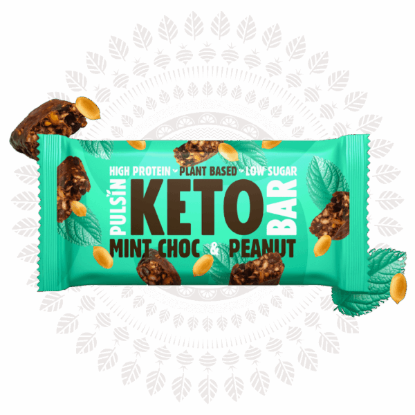 Pulsin Keto proteinska tablica z meto, čokolado in arašidi, 50 g