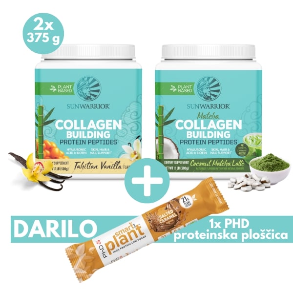 sunwarrior-paket-darilo-2-kolagen-phd-bar-karamela Kolagen gradniki - paket 2 izdelkov z darilom