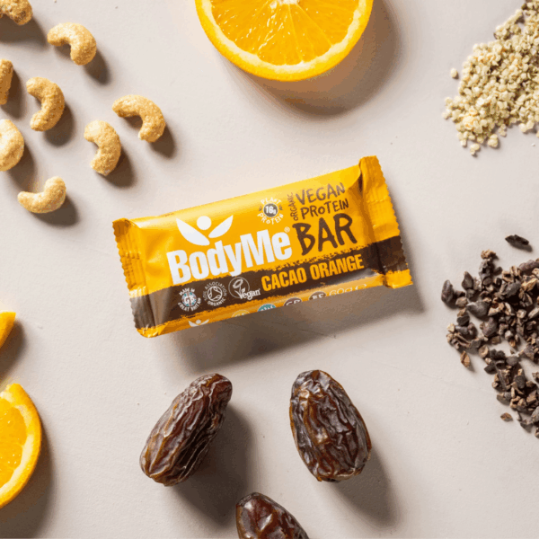 Bodyme vegan protein bar cacao orange
