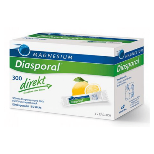 Magnesium-Diasporal 300 Direkt, okus limone, 50 vrečk