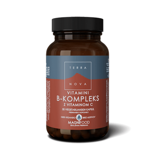 Terranova B-kompleks z vitaminom C, 50 kapsul