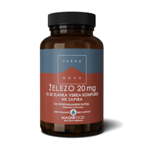 Terranova Železo kompleks, 20 mg, 100 kapsul