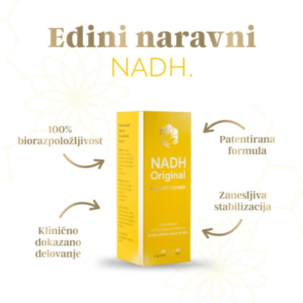 Eubioma NADH Original Instant Power – Stabiliziran NADH 20 mg, 30 pastil