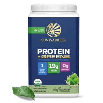 Sunwarrior Warrior Blend+GREENS rastlinski proteini - Naravni, 750 g