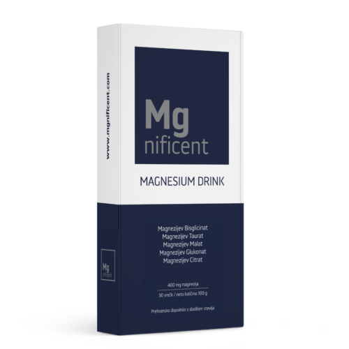 Magnezijev napitek Mgnificent, 400 mg, 30 vrečk