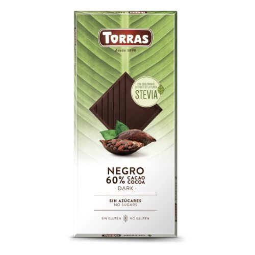 Torras temna čokolada brez sladkorja, s stevijo, 100 g
