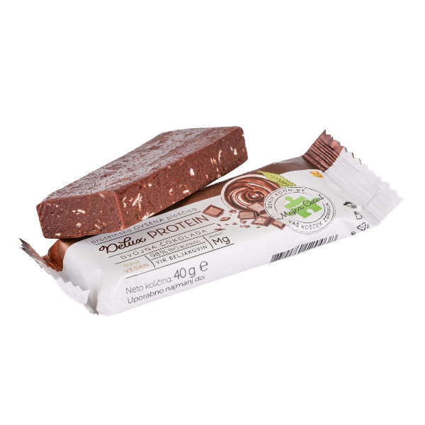 Delux proteinska ovsena ploščica Befit, okus dvojna čokolada, 40 g