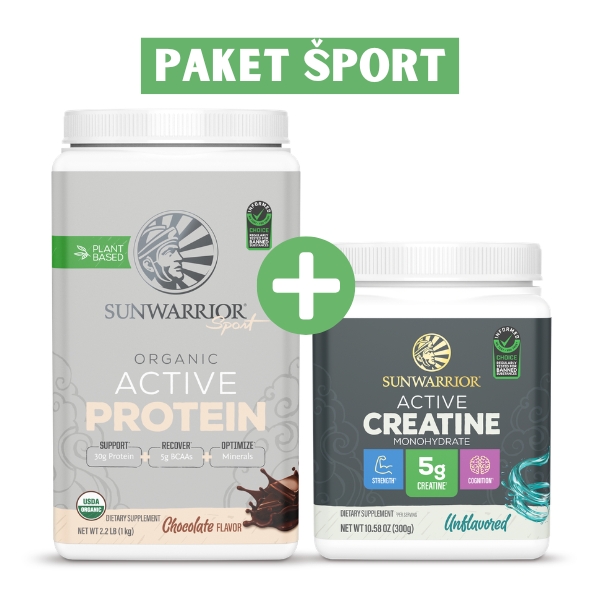 Paket ŠPORT - Sunwarrior Active kreatin in proteini