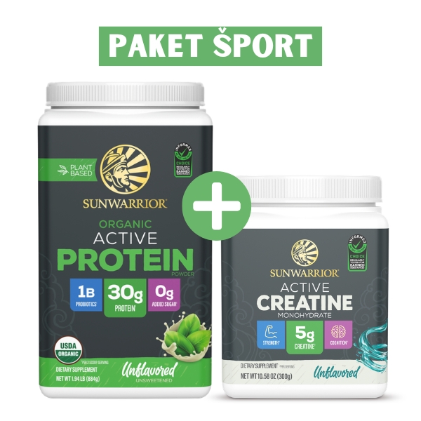 Paket ŠPORT - Sunwarrior Active kreatin in proteini