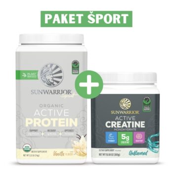 Paket ŠPORT - Sunwarrior Active kreatin in proteini