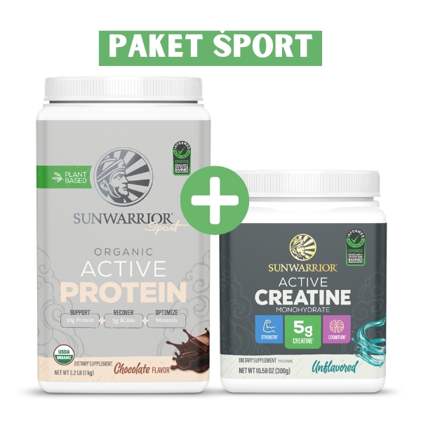 Paket ŠPORT - Sunwarrior Active kreatin in proteini