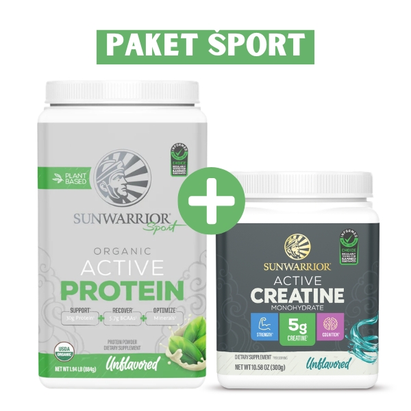 Paket ŠPORT - Sunwarrior Active kreatin in proteini