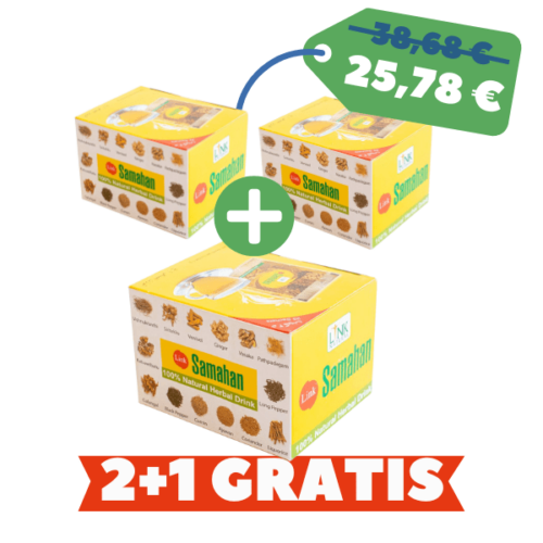 2+1 GRATIS Samahan čaj – naravni ajurvedski zeliščni napitek, 25 x 4 g