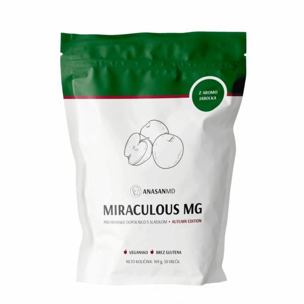 Magnezij MIRACULOUS MG Anasan MD, okus jabolko