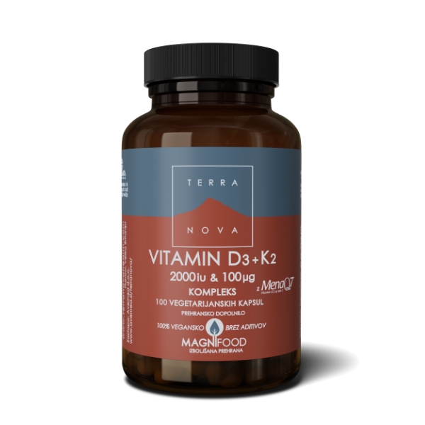terranova-vitamin-d3-k2-kompleks-100-kapsul Terranova Vitamin D3 2000 IU + K2 100 μg kompleks, 50/100 kapsul