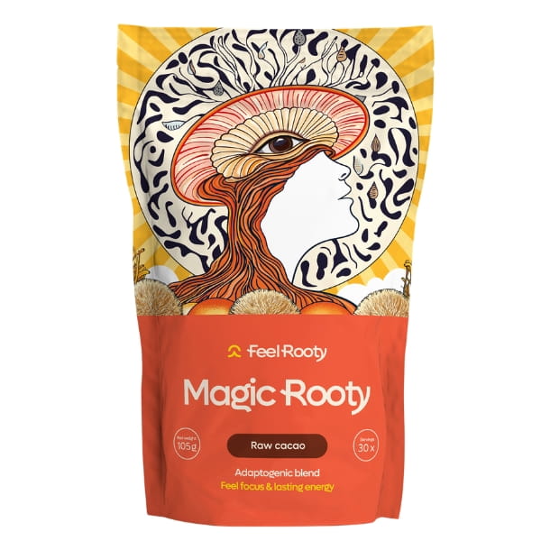 magicrooty-raw-cacao-napitek MagicRooty Kakav - magični napitek z adaptogeni in medicinskimi gobami