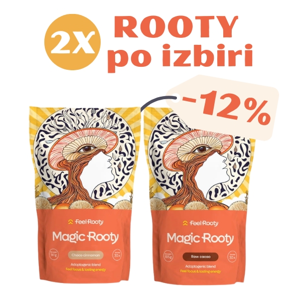 2x Rooty PAKET- magični napitek z adaptogeni in medicinskimi gobami