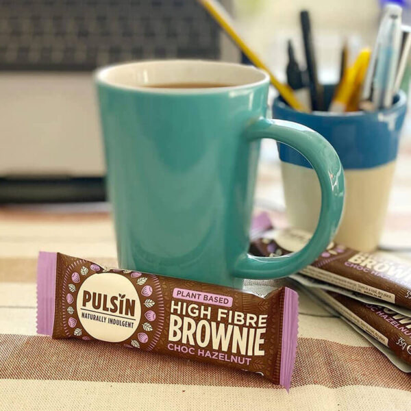 Pulsin Brownie tablica lešnik in čokolada, 35 g