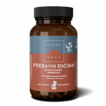 Terranova Prebavni encimi za rastlinsko prehrano, 50 kapsul
