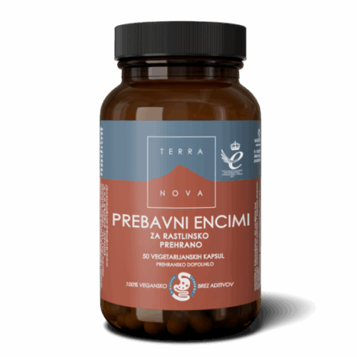 Terranova Prebavni encimi za rastlinsko prehrano, 50 kapsul