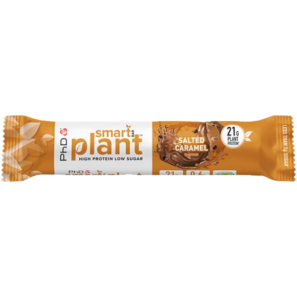 PhD Smart plant proteinska ploščica - okus slana karamela, 64 g