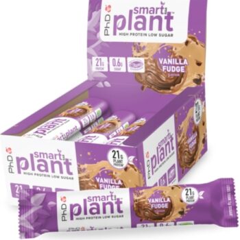 phd-smart-plant-paket-vanilja AKCIJSKI PAKET - PhD Smart plant proteinska ploščica - okus vanilija, 12x 64 g