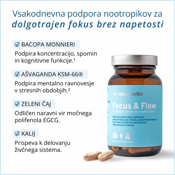 NatureVibe Focus Flow nootropiki za fokus