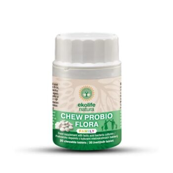 Chew Probio flora Ekolife Natura, 30 žvečljivih tablet