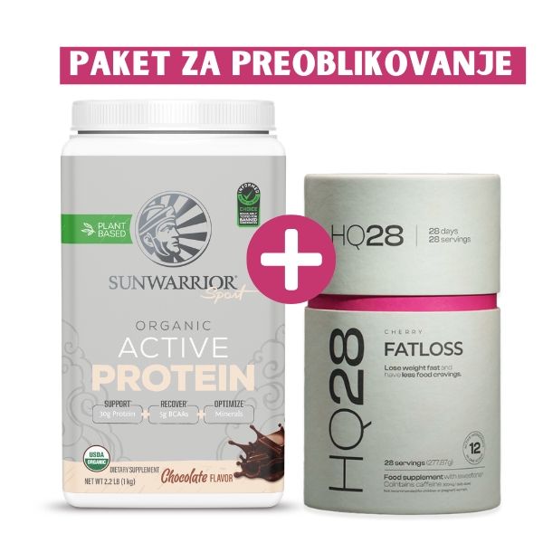 Paket PREOBLIKOVANJE - HQ28 Fatloss in Sunwarrior Active proteini