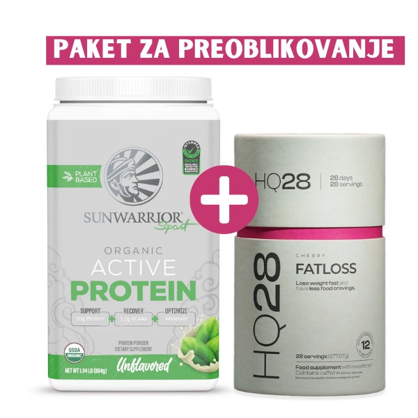 Paket PREOBLIKOVANJE - HQ28 Fatloss in Sunwarrior Active proteini