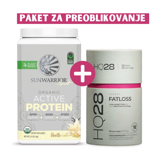 Paket PREOBLIKOVANJE - HQ28 Fatloss in Sunwarrior Active proteini