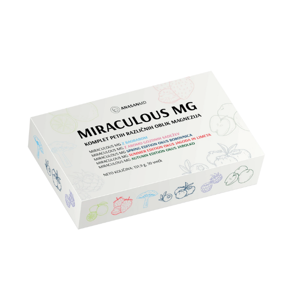 Komplet magnezijev MIRACULOUS MG Anasan MD, 30 vrečk