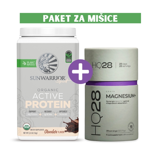 Paket MIŠICE - HQ28 Magnesium+ in Sunwarrior ACTIVE proteini