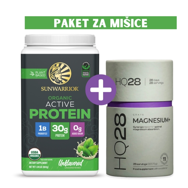 Paket MIŠICE - HQ28 Magnesium+ in Sunwarrior ACTIVE proteini