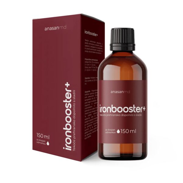 anasan-ironbooster-tekoce-zelezo-150ml Ironbooster+ tekoče železo Anasan MD, 150 ml