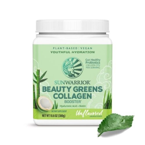 Sunwarrior Beauty greens kolagen booster, naravni okus (nesladkan)